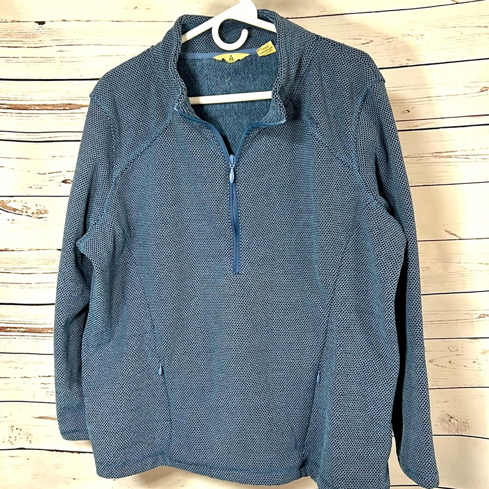 Ascend Women’s XL Pullover Sweatshirt Blue NWOT Waffle Weave